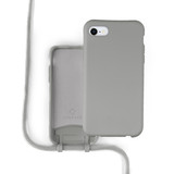 Coverzs Coque silicone avec cordon iPhone 7 / 8 / SE 2020 (gris)