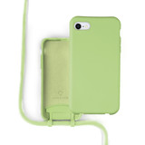 Coverzs Coque silicone avec cordon iPhone 7 / 8 / SE 2020 (vert clair)