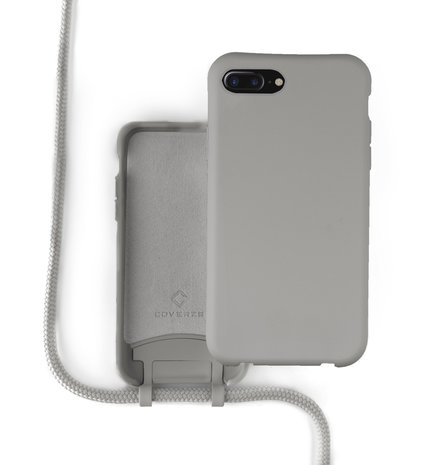 Coverzs Coverzs Coque silicone avec cordon iPhone 7/8 Plus (gris) Coverzs Coverzs Coque silicone avec cordon iPhone 7/8 Plus (gris)