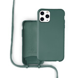 Coverzs Coque silicone avec cordon iPhone 11 Pro Max (vert foncé)