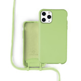 Coverzs Coque silicone avec cordon iPhone 11 Pro Max (vert clair)