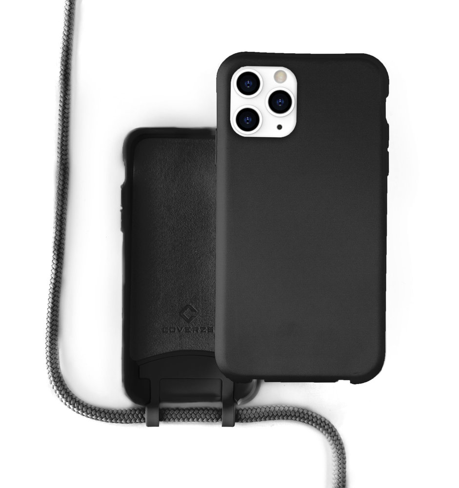 Coverzs Coverzs Coque silicone avec cordon iPhone 11 Pro (noir) Coverzs Coverzs Coque silicone avec cordon iPhone 11 Pro (noir)