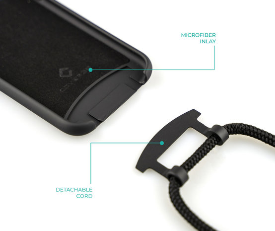 Coverzs Coverzs Coque silicone avec cordon iPhone 11 Pro (noir) Coverzs Coverzs Coque silicone avec cordon iPhone 11 Pro (noir)