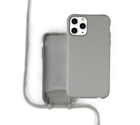 Coverzs Coque silicone avec cordon iPhone 11 Pro (gris)