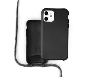 Coverzs Coque silicone avec cordon iPhone 11 (noir)