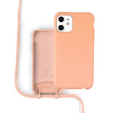Coverzs Coque silicone avec cordon iPhone 11 (orange)