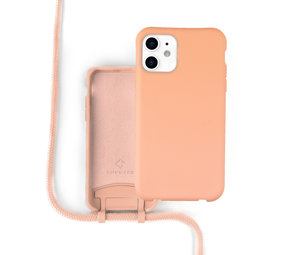 Coverzs Coque silicone avec cordon iPhone 11 (orange)