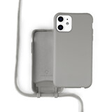 Coverzs Coque silicone avec cordon iPhone 11 (gris)