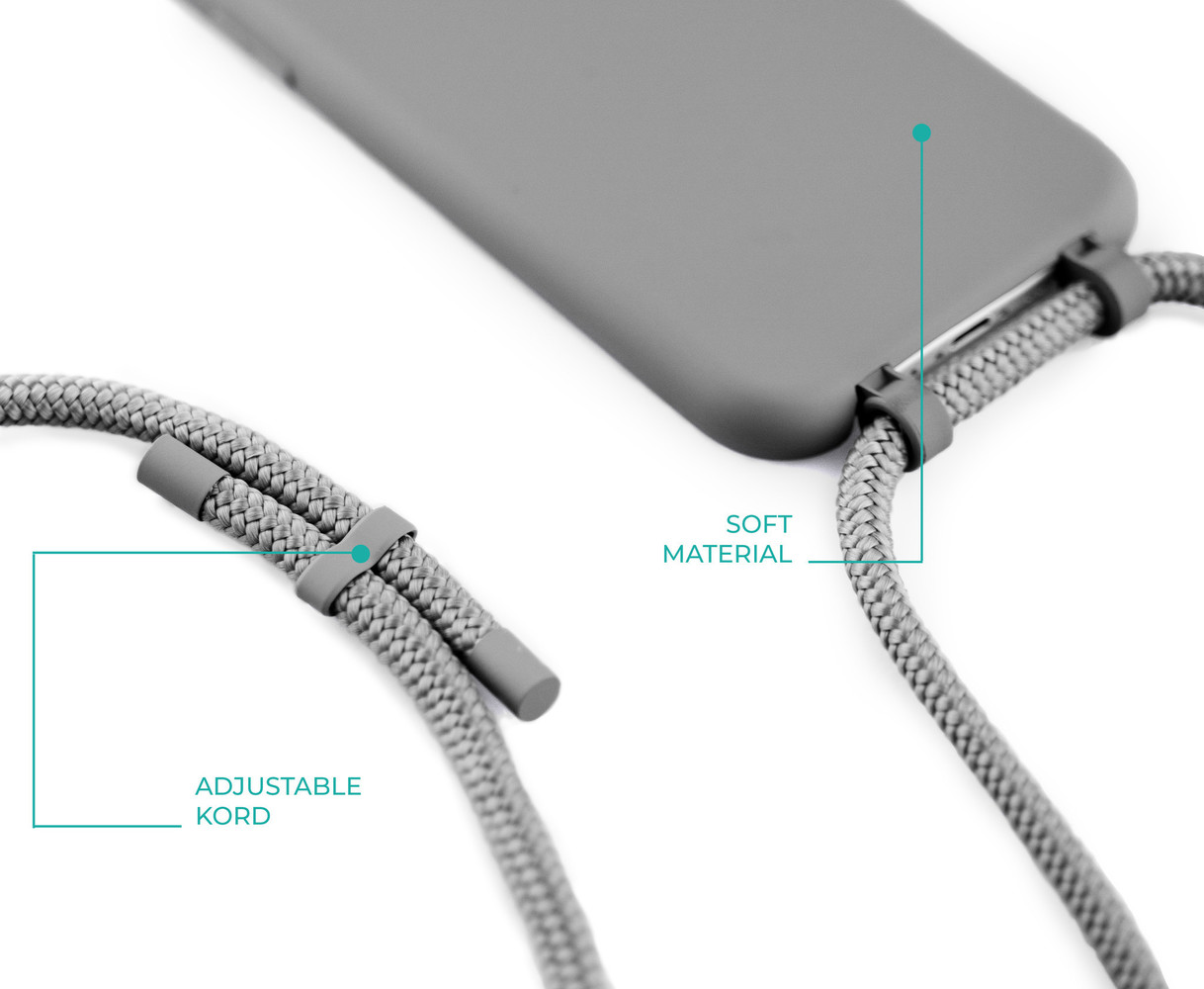 Coverzs Coverzs Coque silicone avec cordon iPhone 11 (gris) Coverzs Coverzs Coque silicone avec cordon iPhone 11 (gris)