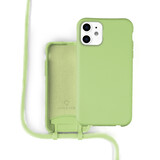 Coverzs Coque silicone avec cordon iPhone 11 (vert clair)