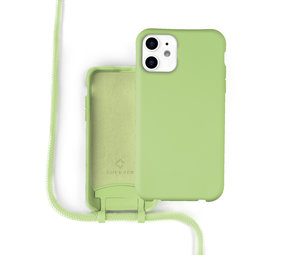 Coverzs Coque silicone avec cordon iPhone 11 (vert clair)