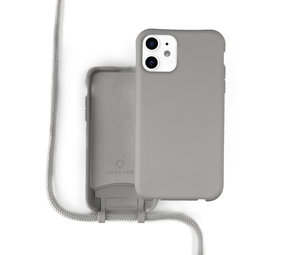 Coverzs Coque silicone avec cordon iPhone 12 / 12 Pro (gris) Coverzs Coque silicone avec cordon iPhone 12 / 12 Pro (gris)