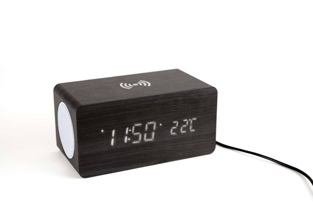 Coverzs Coverzs Réveil numérique, haut-parleur et chargeur sans fil en un Coverzs Coverzs Réveil numérique, haut-parleur et chargeur sans fil en un