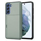 ShieldCase Coque cartes slide Samsung Galaxy S21 FE (vert) ShieldCase Coque cartes slide Samsung Galaxy S21 FE (vert)