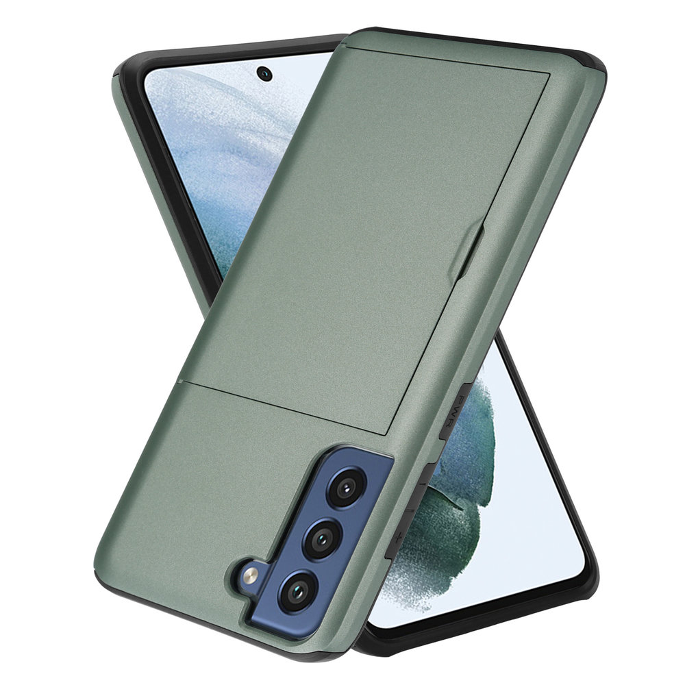ShieldCase ShieldCase Coque cartes slide Samsung Galaxy S21 FE (vert) ShieldCase ShieldCase Coque cartes slide Samsung Galaxy S21 FE (vert)