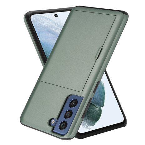 ShieldCase ShieldCase Coque cartes slide Samsung Galaxy S21 FE (vert) ShieldCase ShieldCase Coque cartes slide Samsung Galaxy S21 FE (vert)