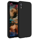 Coverzs Coque silicone de luxe pour iPhone Xr (noir)
