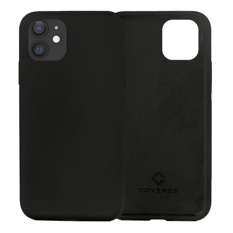 Coverzs Coverzs Coque silicone de luxe iPhone 12 (noir)