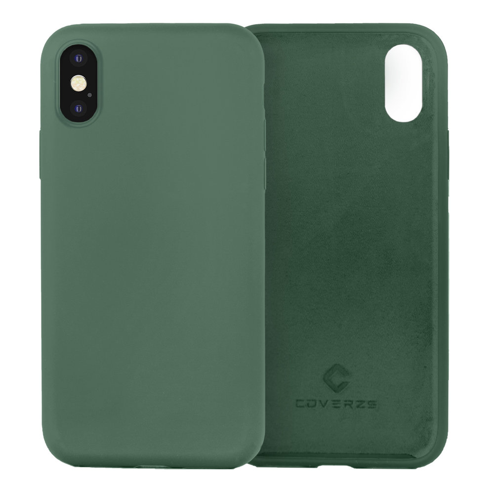 Coverzs Coverzs Coque silicone de luxe iPhone Xr (vert pin)