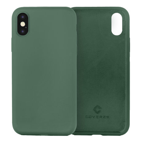 Coverzs Coverzs Coque silicone de luxe iPhone Xr (vert pin)
