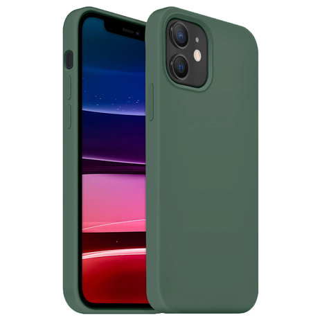 Coverzs Coverzs Coque silicone de luxe iPhone 12 (vert pin) Coverzs Coverzs Coque silicone de luxe iPhone 12 (vert pin)