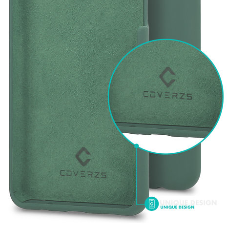 Coverzs Coverzs Coque silicone de luxe iPhone 12 (vert pin) Coverzs Coverzs Coque silicone de luxe iPhone 12 (vert pin)