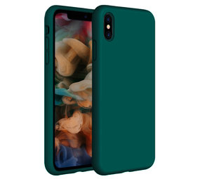 Coverzs Coque silicone de luxe iPhone X / Xs (vert foncé) Coverzs Coque silicone de luxe iPhone X / Xs (vert foncé)