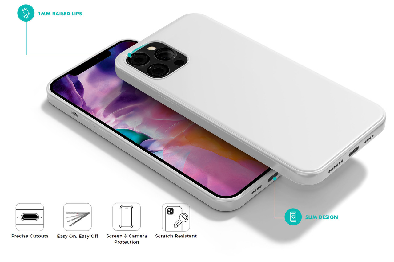 Coverzs Coverzs Coque silicone de luxe iPhone 12 Pro Max (blanc)