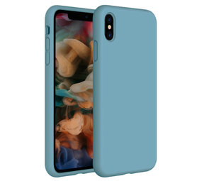 Coverzs Coque silicone de luxe iPhone X / Xs (bleu clair) Coverzs Coque silicone de luxe iPhone X / Xs (bleu clair)