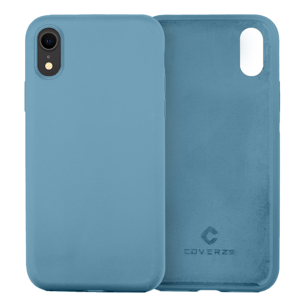 Coverzs Coverzs Coque silicone de luxe iPhone X / Xs (bleu clair)