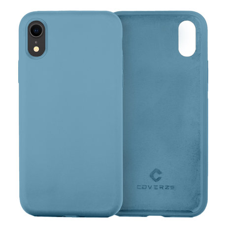 Coverzs Coverzs Coque silicone de luxe iPhone X / Xs (bleu clair)