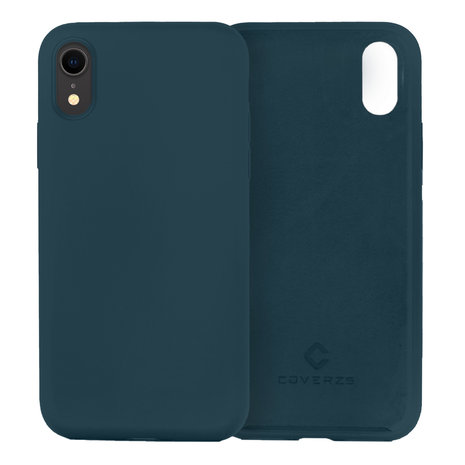 Coverzs Coverzs Coque silicone de luxe iPhone X / Xs (bleu foncé) Coverzs Coverzs Coque silicone de luxe iPhone X / Xs (bleu foncé)