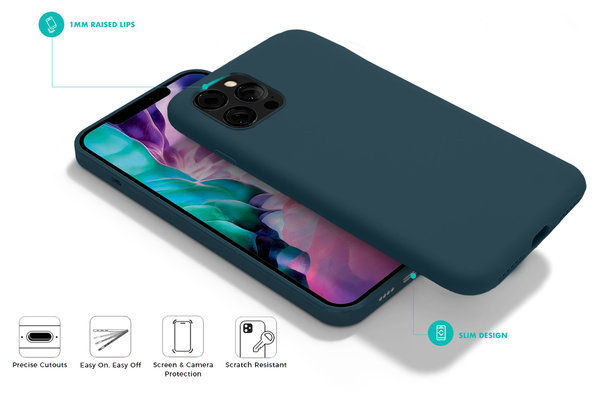 Coverzs Coverzs Coque silicone de luxe iPhone 11 Pro Max (bleu foncé) Coverzs Coverzs Coque silicone de luxe iPhone 11 Pro Max (bleu foncé)