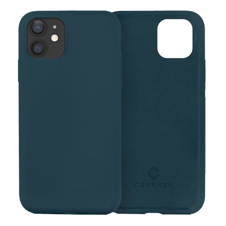 Coverzs Coverzs Coque silicone de luxe iPhone 12 (bleu foncé) Coverzs Coverzs Coque silicone de luxe iPhone 12 (bleu foncé)