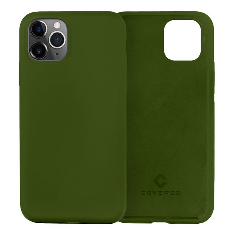 Coverzs Coverzs Coque silicone de luxe iPhone 12 Pro Max (vert armée) Coverzs Coverzs Coque silicone de luxe iPhone 12 Pro Max (vert armée)