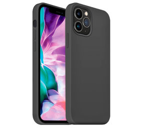 Coverzs Coque silicone de luxe iPhone 12 Pro (gris foncé)