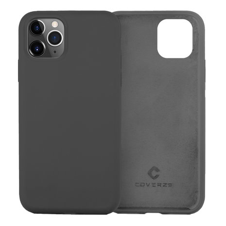 Coverzs Coverzs Coque silicone de luxe iPhone 12 Pro (gris foncé)