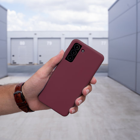 Coverzs Coverzs Coque silicone de Luxe Samsung Galaxy A72 (aubergine)