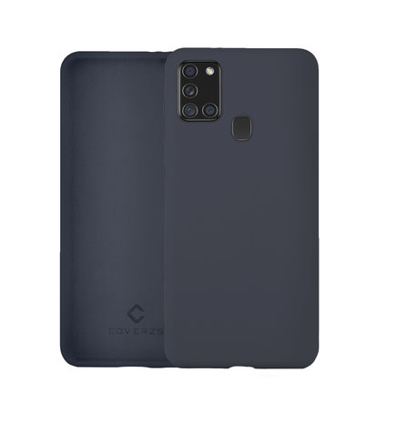 Coverzs Coverzs Coque silicone de luxe Samsung Galaxy A21s (bleu foncé) Coverzs Coverzs Coque silicone de luxe Samsung Galaxy A21s (bleu foncé)