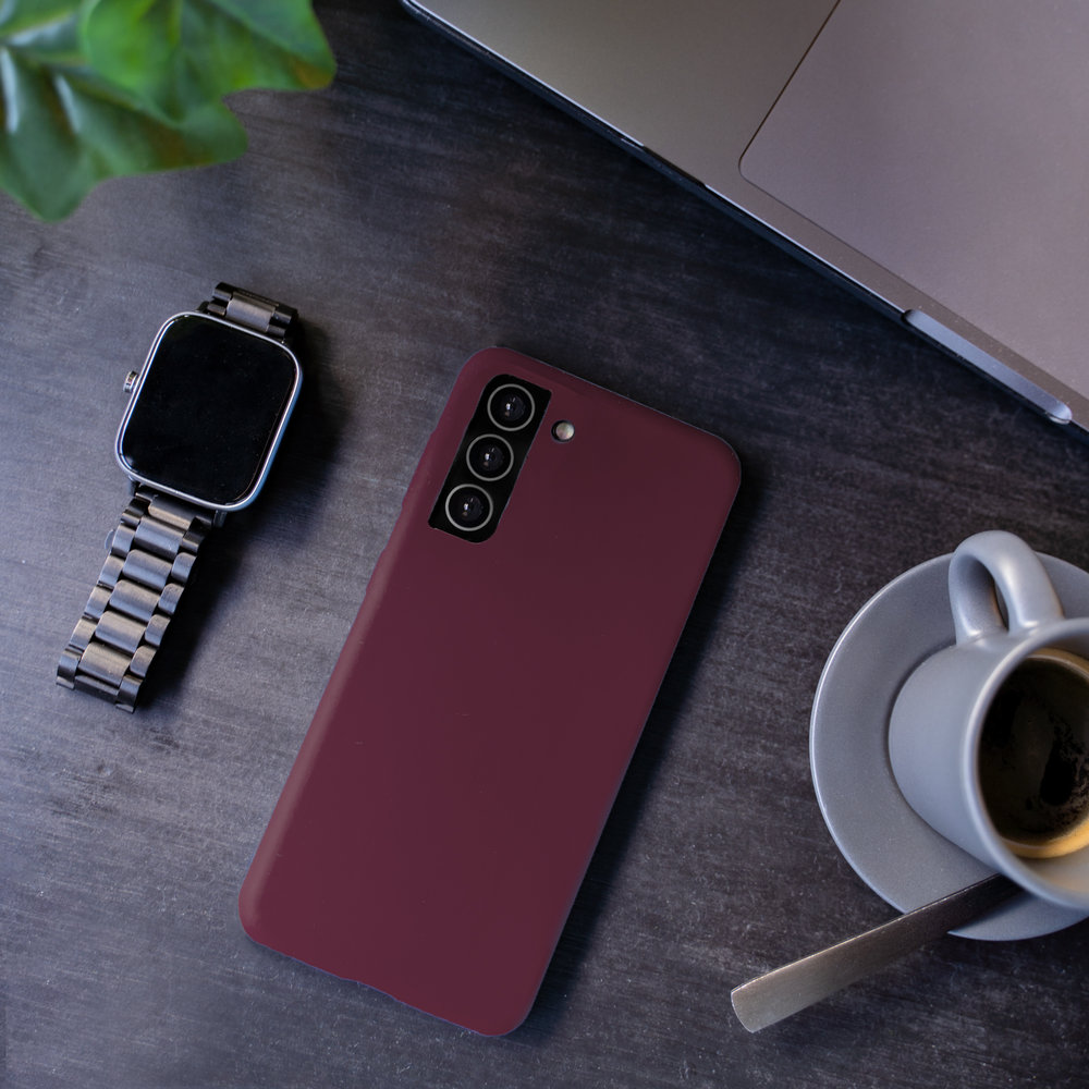 Coverzs Coverzs Coque silicone de luxe Samsung Galaxy A21s (aubergine)