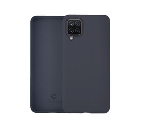 Coverzs Coque silicone de luxe Samsung Galaxy A12 (bleu foncé)
