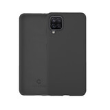 Coverzs Coque silicone de luxe Samsung Galaxy A12 (gris foncé)