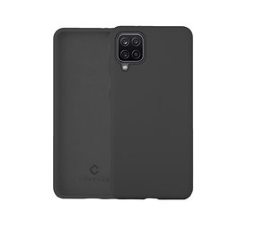 Coverzs Coque silicone de luxe Samsung Galaxy A12 (gris foncé)