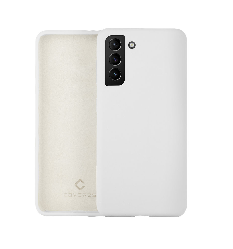 Coverzs Coverzs Coque silicone de luxe Samsung Galaxy S21 Plus (blanc)