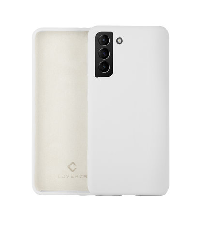 Coverzs Coverzs Coque silicone de luxe Samsung Galaxy S21 Plus (blanc)