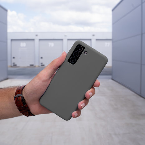 Coverzs Coverzs Coque silicone de luxe Samsung Galaxy S21 Plus (gris foncé) Coverzs Coverzs Coque silicone de luxe Samsung Galaxy S21 Plus (gris foncé)