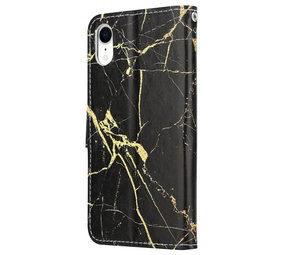 ShieldCase Étui de téléphone en marbre iPhone Xr (noir)