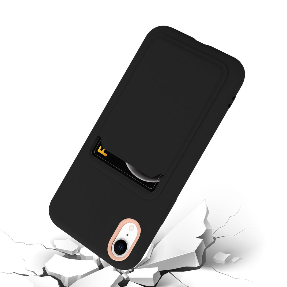 ShieldCase ShieldCase Coque silicone porte carte iPhone Xr (noir) ShieldCase ShieldCase Coque silicone porte carte iPhone Xr (noir)