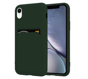 ShieldCase Coque silicone porte carte iPhone Xr (vert foncé)