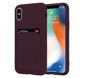 ShieldCase Coque silicone porte carte iPhone X / Xs (aubergine) ShieldCase Coque silicone porte carte iPhone X / Xs (aubergine)